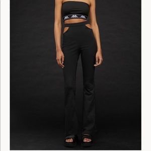 *SOLD* H&M | Black flare cut out pants